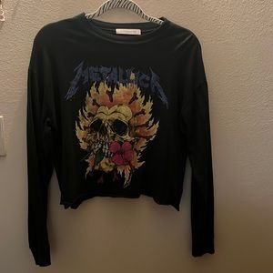 Metallica Crop Long Sleeve